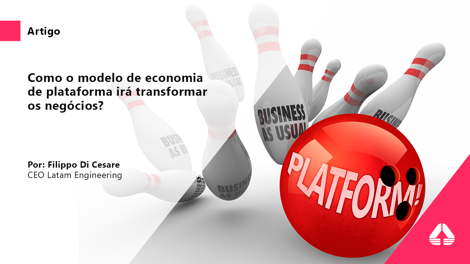 Banner para o texto "Filippo Di Cesare: Como o modelo de economia de plataforma irá transformar os negócios?"